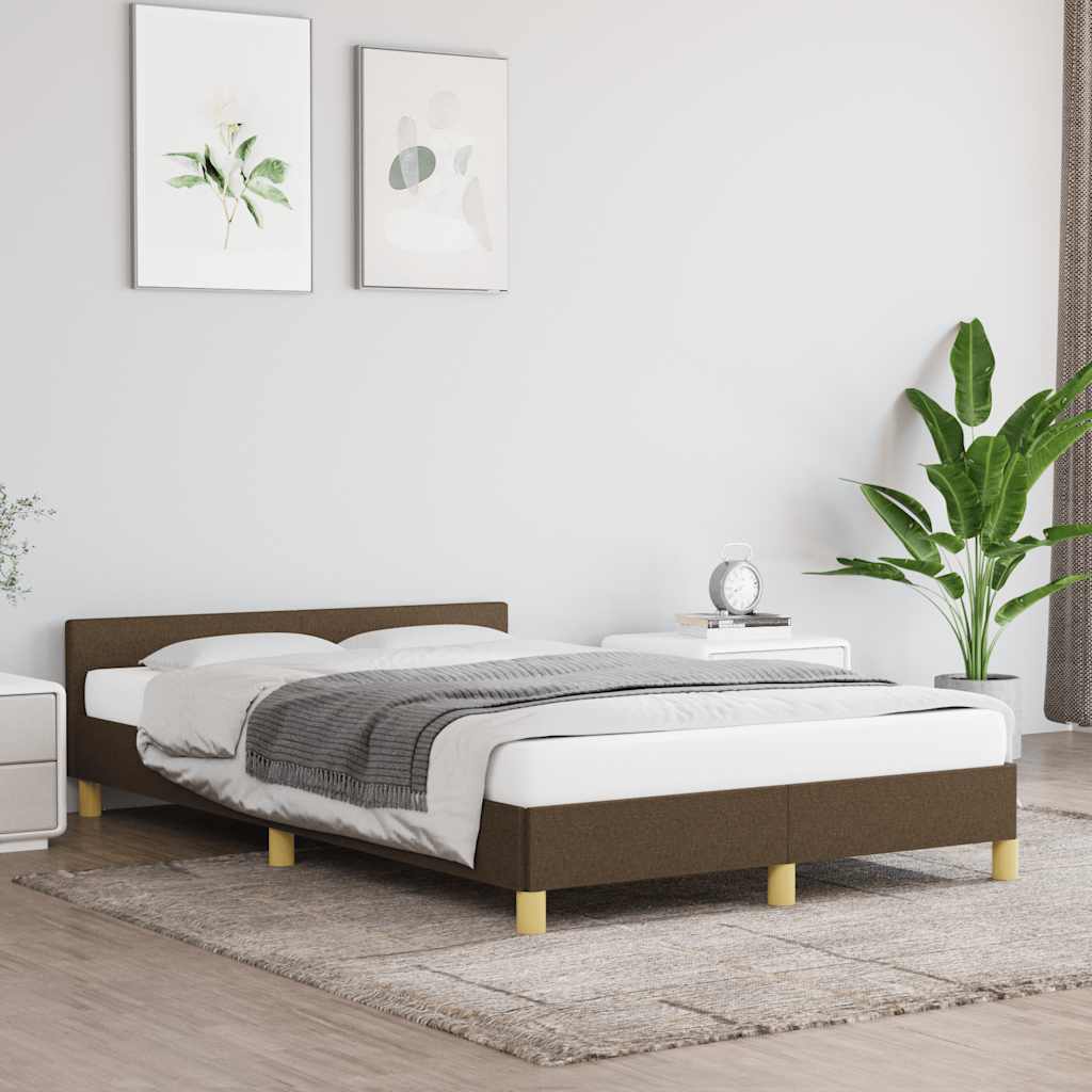 JUNG Vida Bettgestell ohne Matratze Dunkelbraun 120x200 cm Stoff