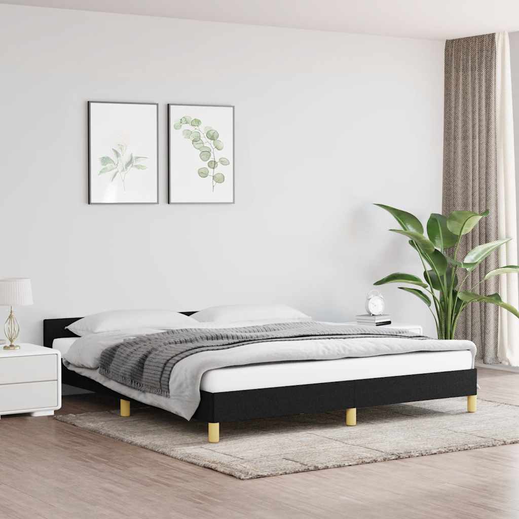 JUNG Vida Bettgestell ohne Matratze Schwarz 160x200 cm Stoff