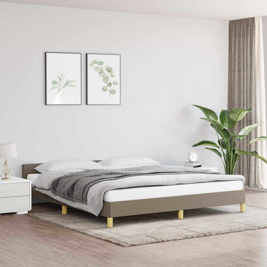 JUNG Vida Bettgestell ohne Matratze Taupe 160x200 cm Stoff