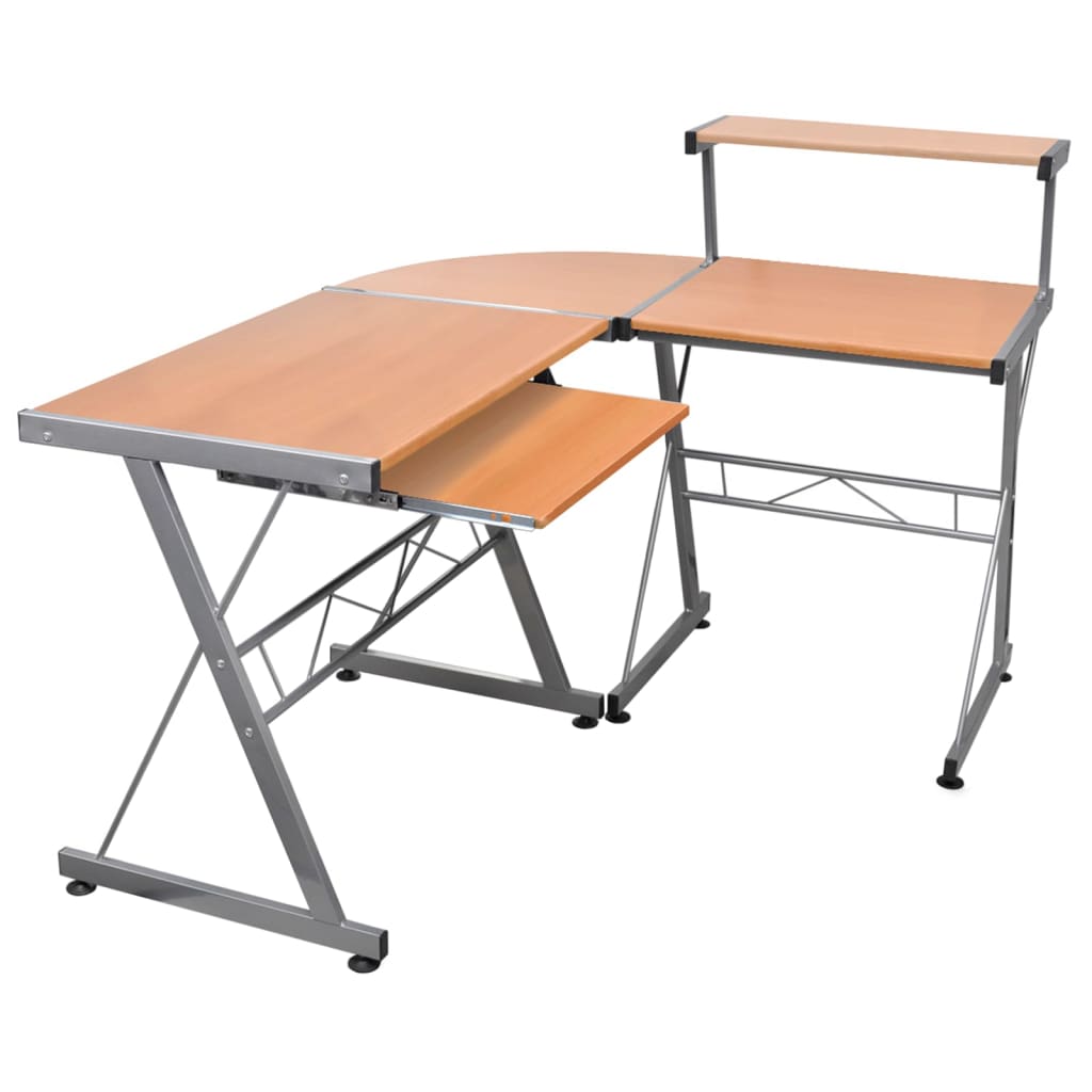JUNG Vida Eck-Computertisch Braun 132x112x99 cm Holzwerkstoff