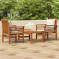 JUNG Vida 3-tlg. Garten-Lounge-Set mit Kissen Massivholz Akazie