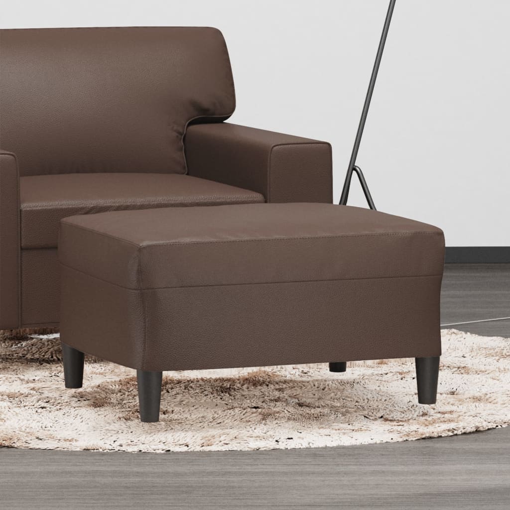 JUNG Vida Fußhocker Braun 70x55x41 cm Kunstleder