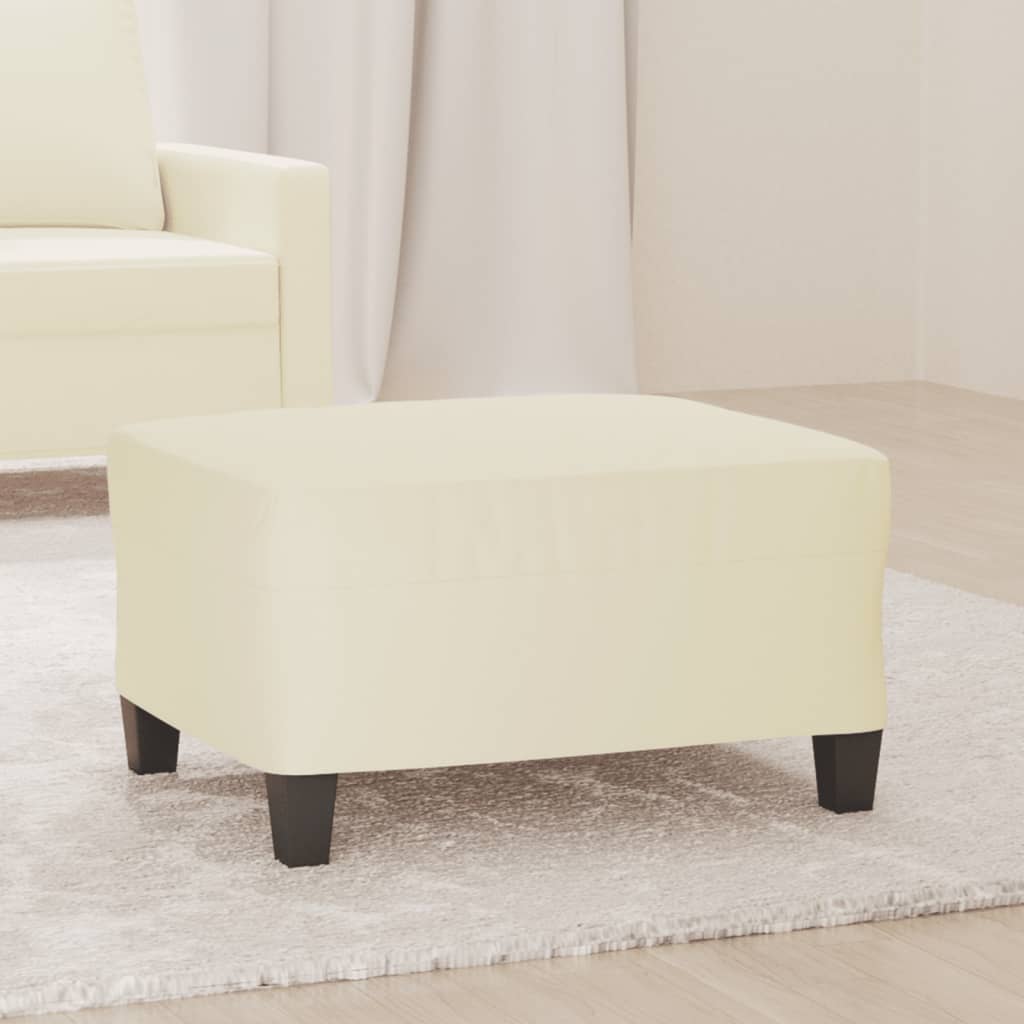 JUNG Vida Fußhocker Creme 70x55x41 cm Kunstleder