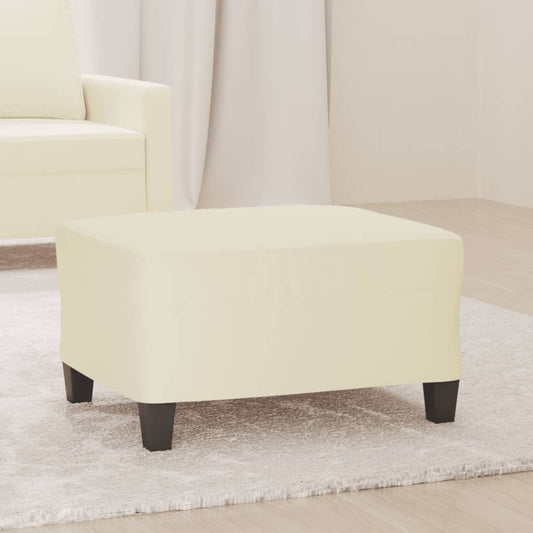JUNG Vida Fußhocker Creme 70x55x41 cm Kunstleder