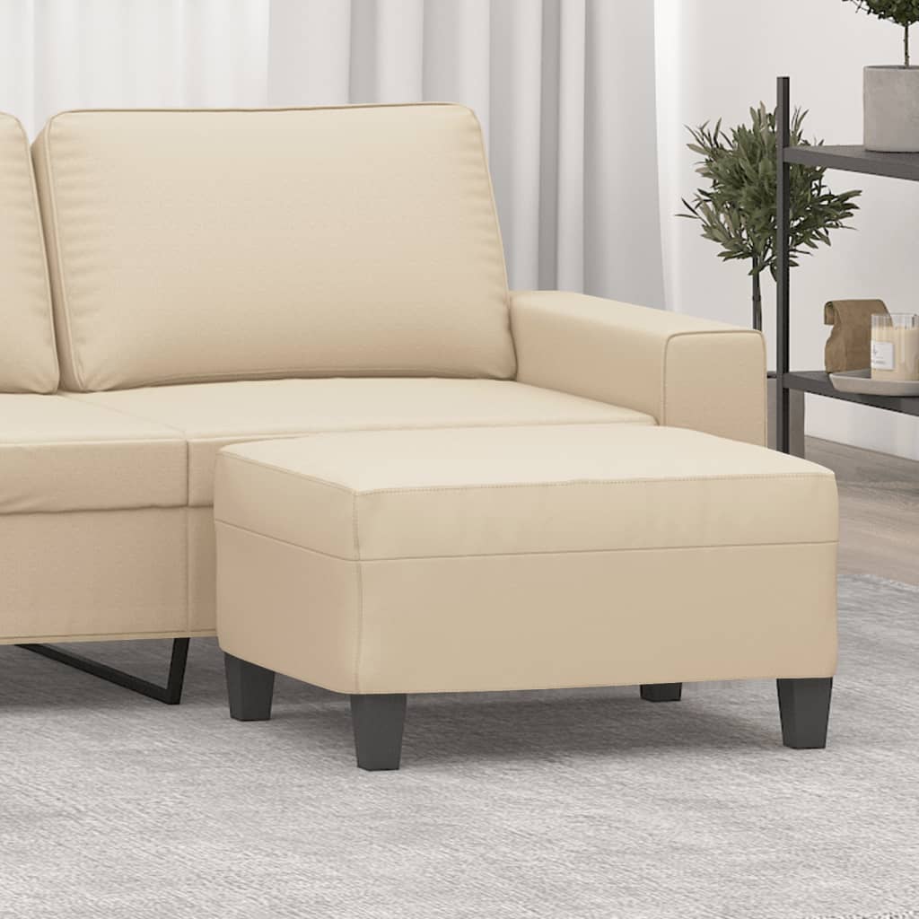 JUNG Vida Fußhocker Creme 70x55x41 cm Mikrofasergewebe