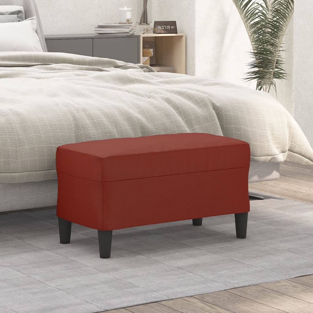 JUNG Vida Sitzbank Weinrot 70x35x41 cm Kunstleder