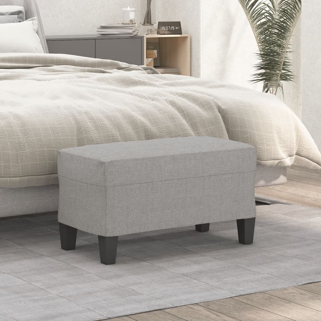 JUNG Vida Sitzbank Hellgrau 70x35x41 cm Stoff