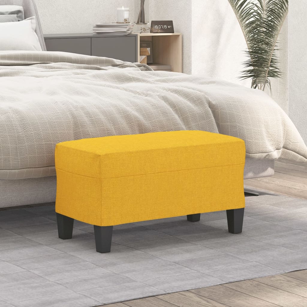 JUNG Vida Sitzbank Hellgelb 70x35x41 cm Stoff