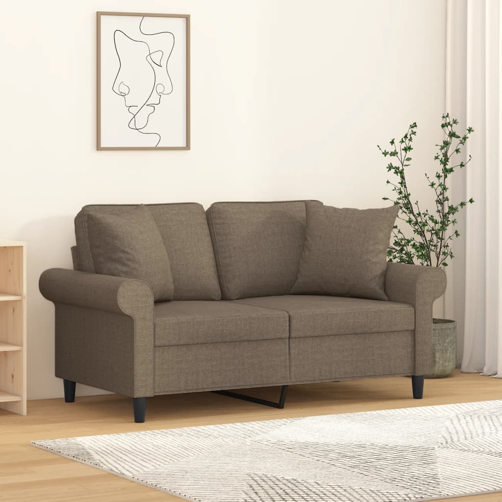 JUNG Vida Zierkissen 2 Stk. Taupe 40x40 cm Stoff