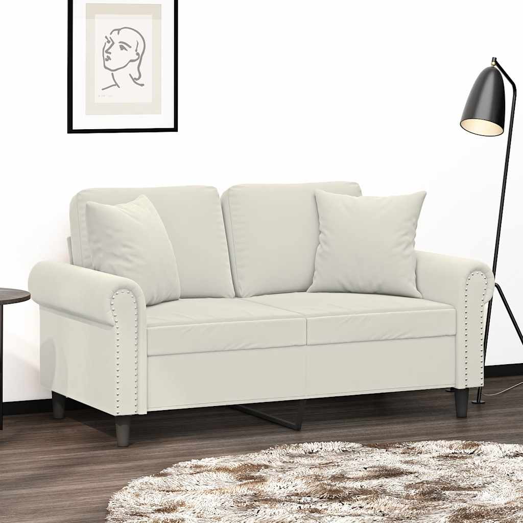 JUNG Vida Zierkissen 2 Stk. Creme 40x40 cm Samt