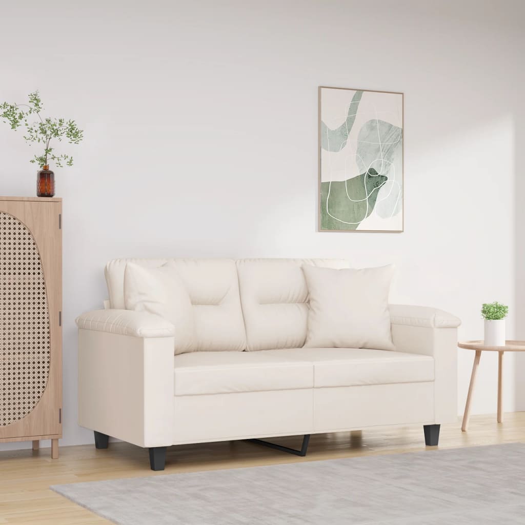 JUNG Vida Zierkissen 2 Stk. Beige 40x40 cm Mikrofasergewebe