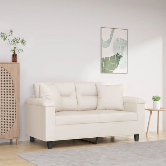 JUNG Vida Zierkissen 2 Stk. Beige 40x40 cm Mikrofasergewebe