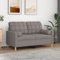 JUNG Vida Zierkissen 2 Stk. Taupe Ø15x50 cm Stoff
