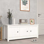 JUNG Vida Schuhschrank Weiß 110x38x45,5 cm Massivholz Kiefer
