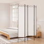 JUNG Vida 4-tlg. Paravent Weiß 160x220 cm Stoff