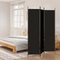 JUNG Vida 3-tlg. Paravent Schwarz 150x200 cm Stoff