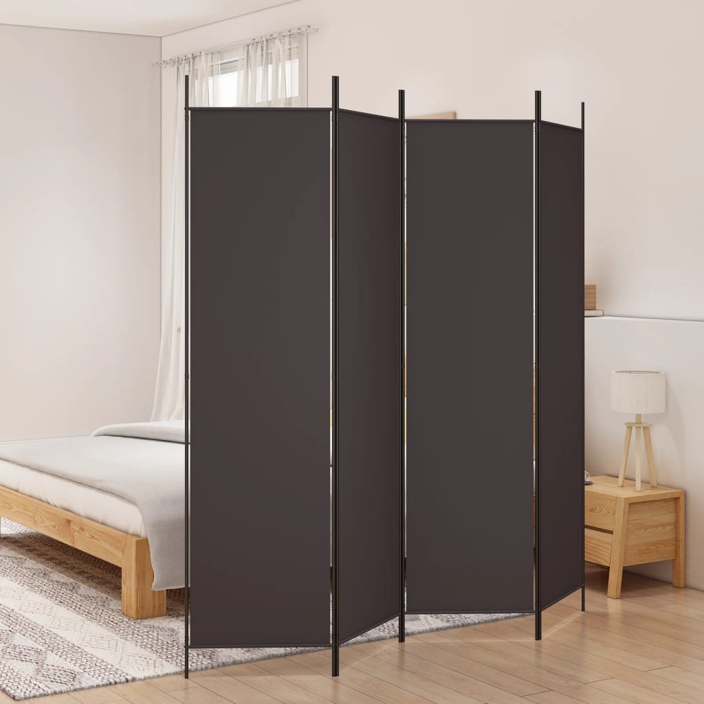 JUNG Vida 4-tlg. Paravent Braun 200x200 cm Stoff