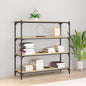 JUNG Vida Bücherregal Sonoma-Eiche 100x33x100 cm Holzwerkstoff und Stahl