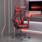 JUNG Vida Gaming-Stuhl mit Fußstütze Drehbar Schwarz & Rot Kunstleder
