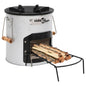 JUNG Vida Camping-Ofen Silbern 45x25x26 cm Stahl
