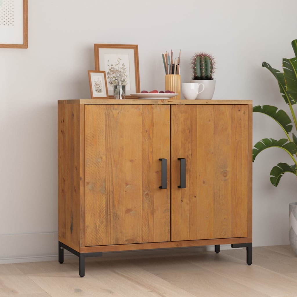 JUNG Vida Sideboard Braun 75x35x70 cm Massivholz Kiefer