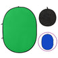 JUNG Vida 2-in-1 Foto-Hintergrund Oval Grün Blau 200x150 cm