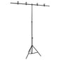 JUNG Vida Hintergrundständer T-Form Schwarz 151x60x(70-200) cm