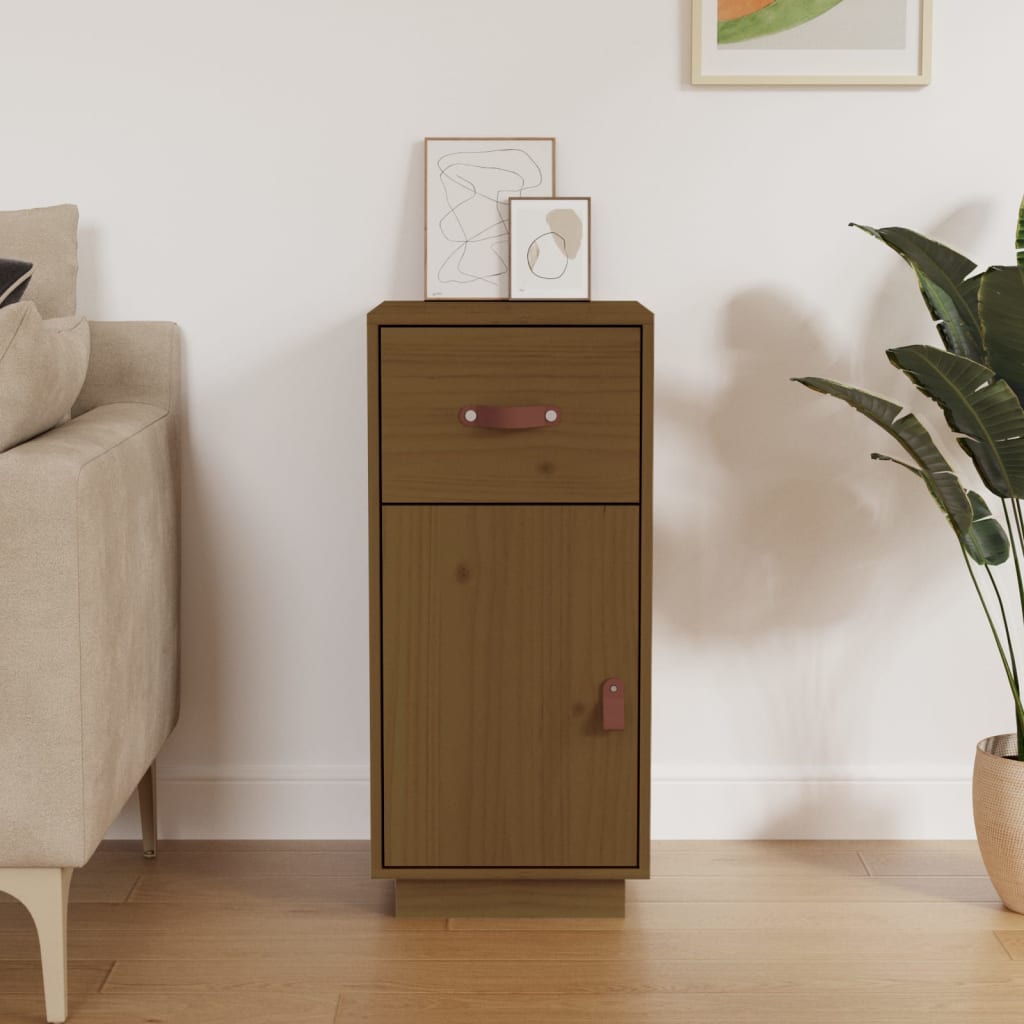 JUNG Vida Sideboard Honigbraun 34x40x75 cm Massivholz Kiefer