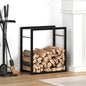 JUNG Vida Brennholzregal Mattschwarz 50x28x56 cm Stahl