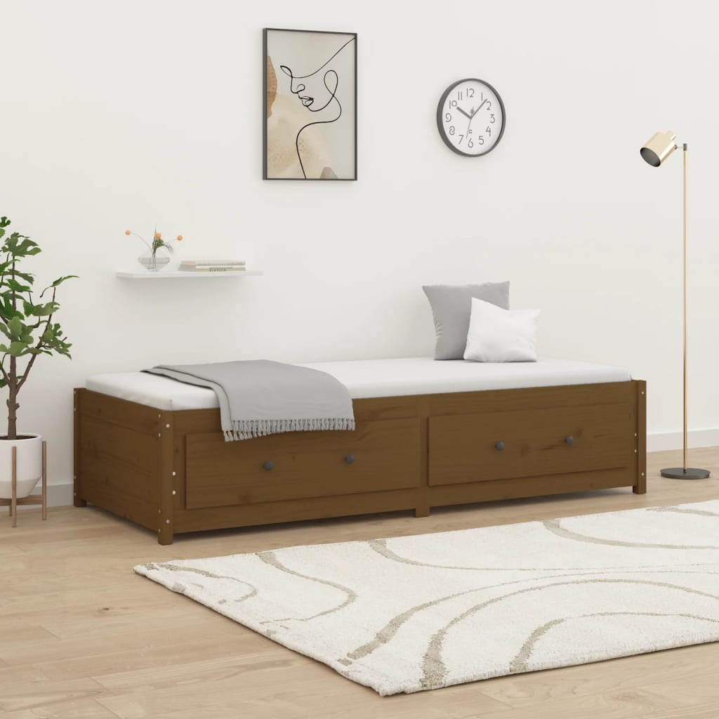 JUNG Vida Tagesbett Honigbraun 80x200 cm Massivholz Kiefer