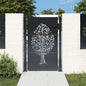 JUNG Vida Gartentor Anthrazit 100x125 cm Stahl Baum-Design