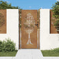 JUNG Vida Gartentor 100x175 cm Cortenstahl Baumdesign