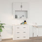 JUNG Vida Wandschrank Weiß 80x33x80 cm Holzwerkstoff
