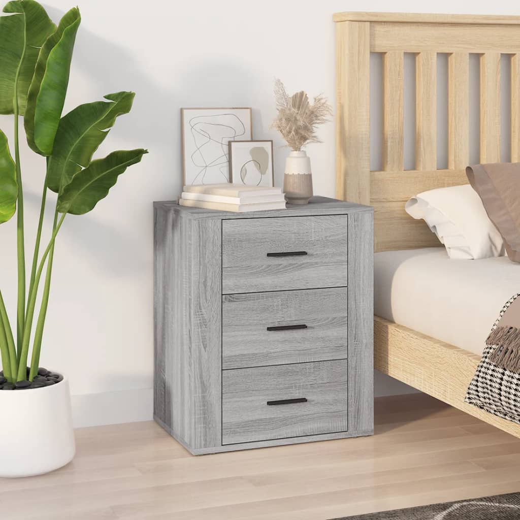 JUNG Vida Nachttisch Grau Sonoma 50x36x60 cm Holzwerkstoff