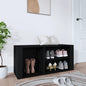JUNG Vida Schuhregal Schwarz 100x35x45 cm Holzwerkstoff