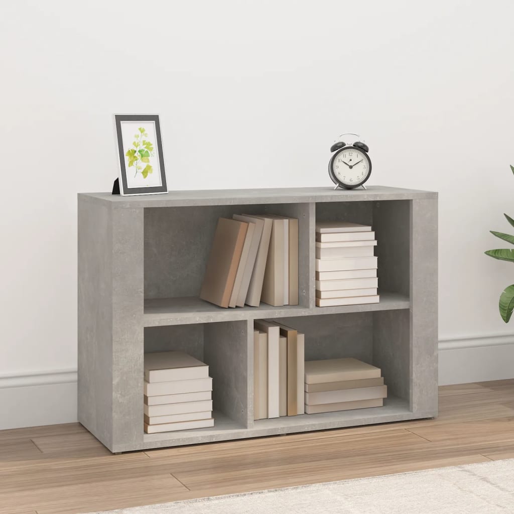 JUNG Vida Sideboard Betongrau 80x30x54 cm Holzwerkstoff