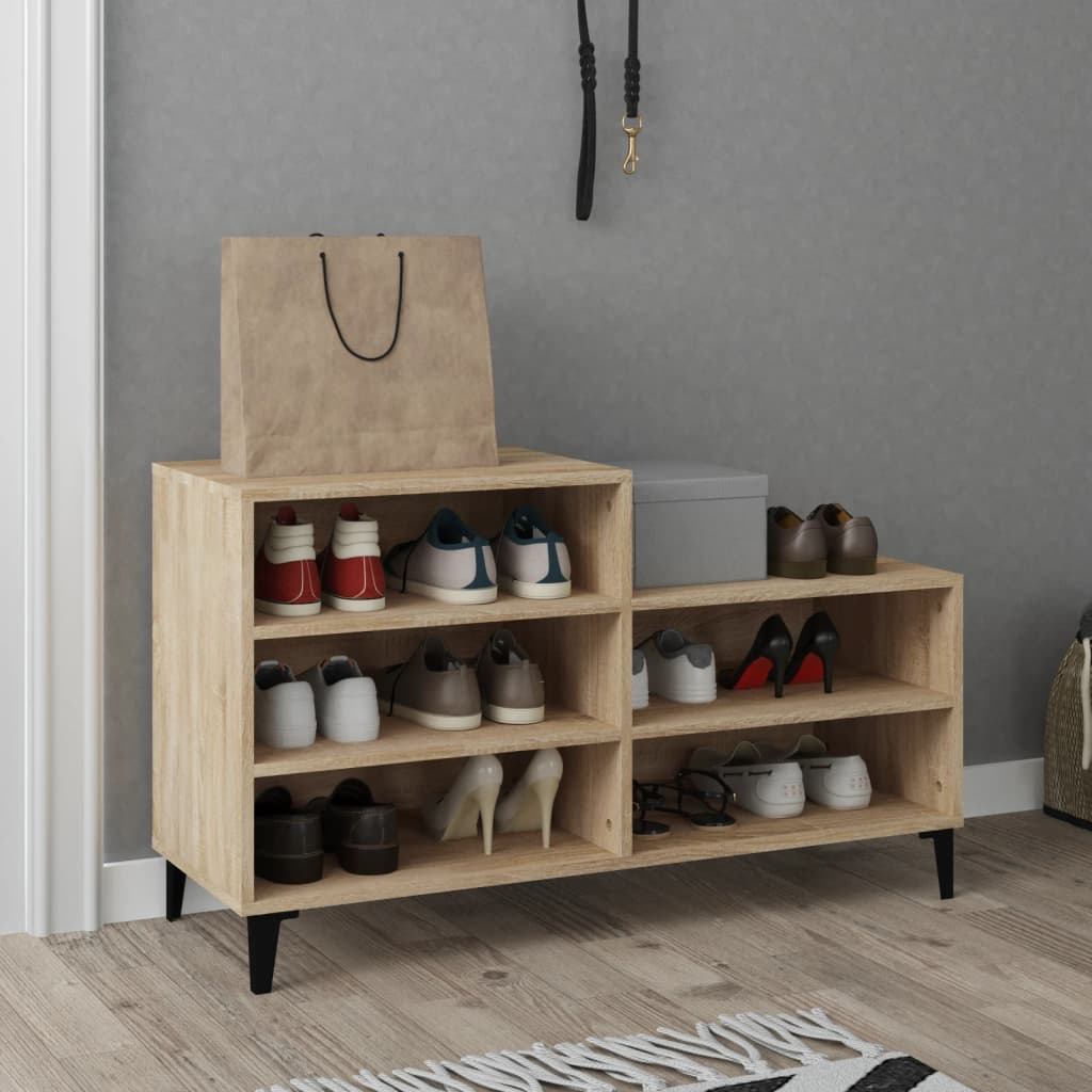JUNG Vida Schuhregal Sonoma-Eiche 102x36x60 cm Holzwerkstoff