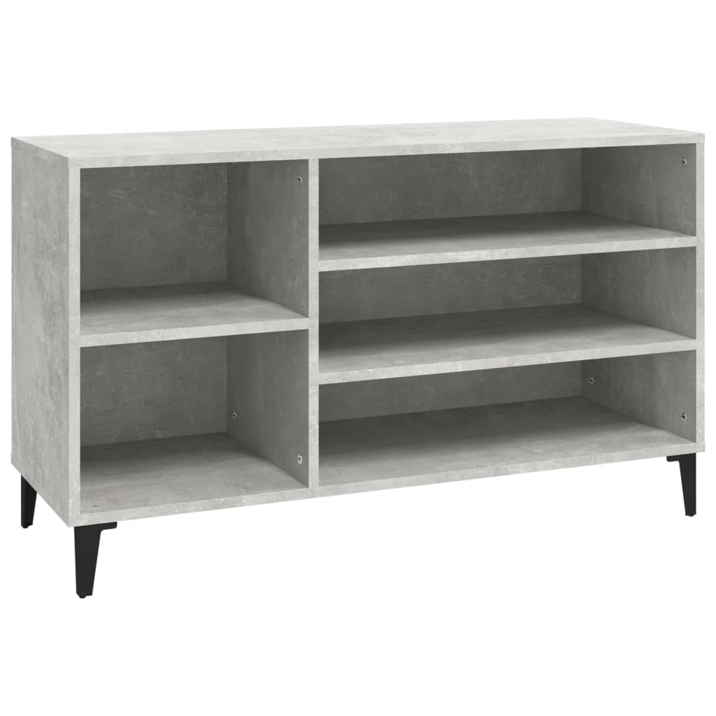 JUNG Vida Schuhregal Betongrau 102x36x60 cm Holzwerkstoff