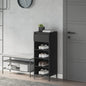 JUNG Vida Schuhregal Schwarz 40x36x105 cm Holzwerkstoff