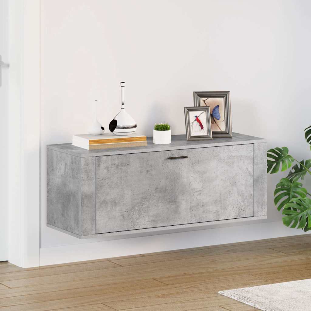 JUNG Vida Wand-Schuhschrank Betongrau 100x35x38 cm Holzwerkstoff