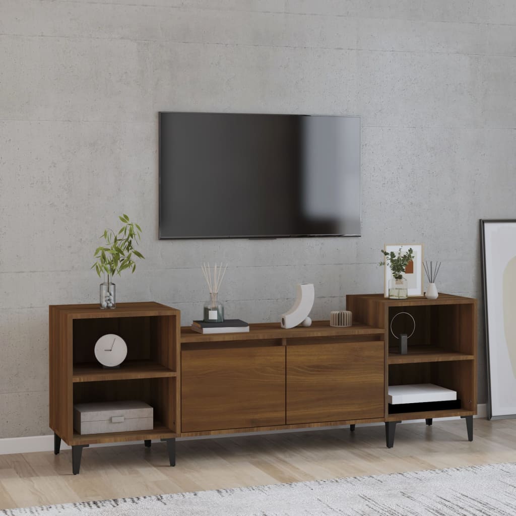 JUNG Vida TV-Schrank Braun Eichen-Optik 160x35x55 cm Holzwerkstoff