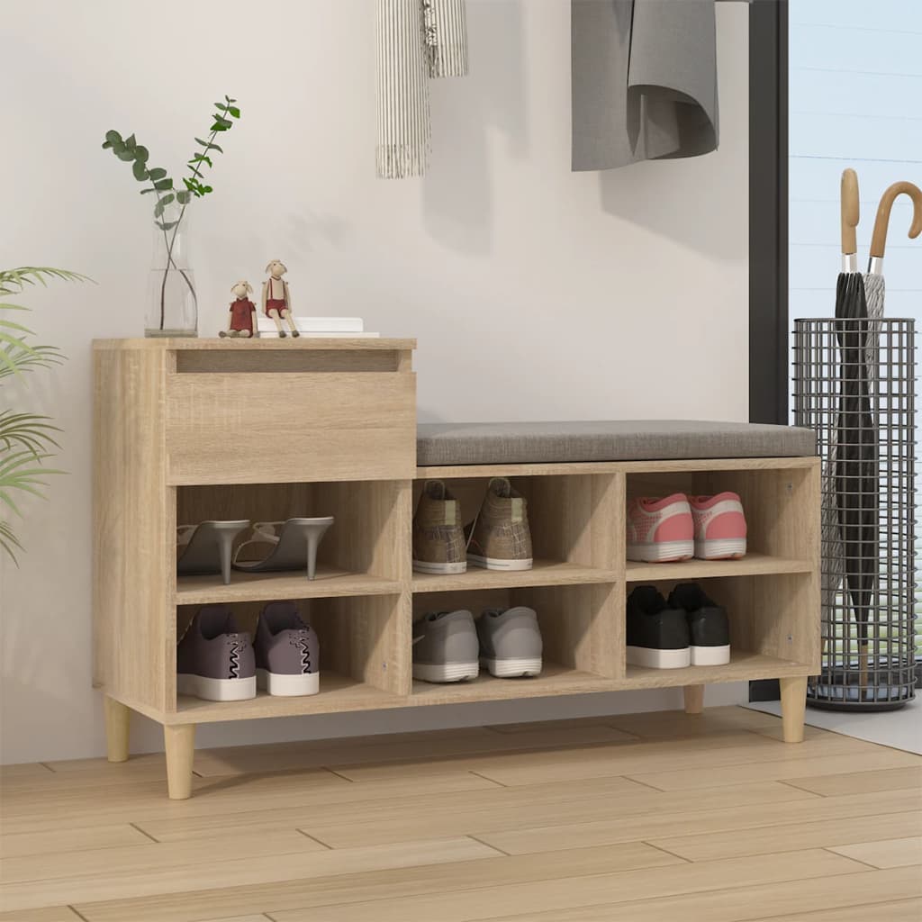 JUNG Vida Schuhregal Sonoma-Eiche 102x36x60 cm Holzwerkstoff