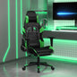 JUNG Vida Gaming-Stuhl mit Fußstütze Schwarz und Grün Kunstleder