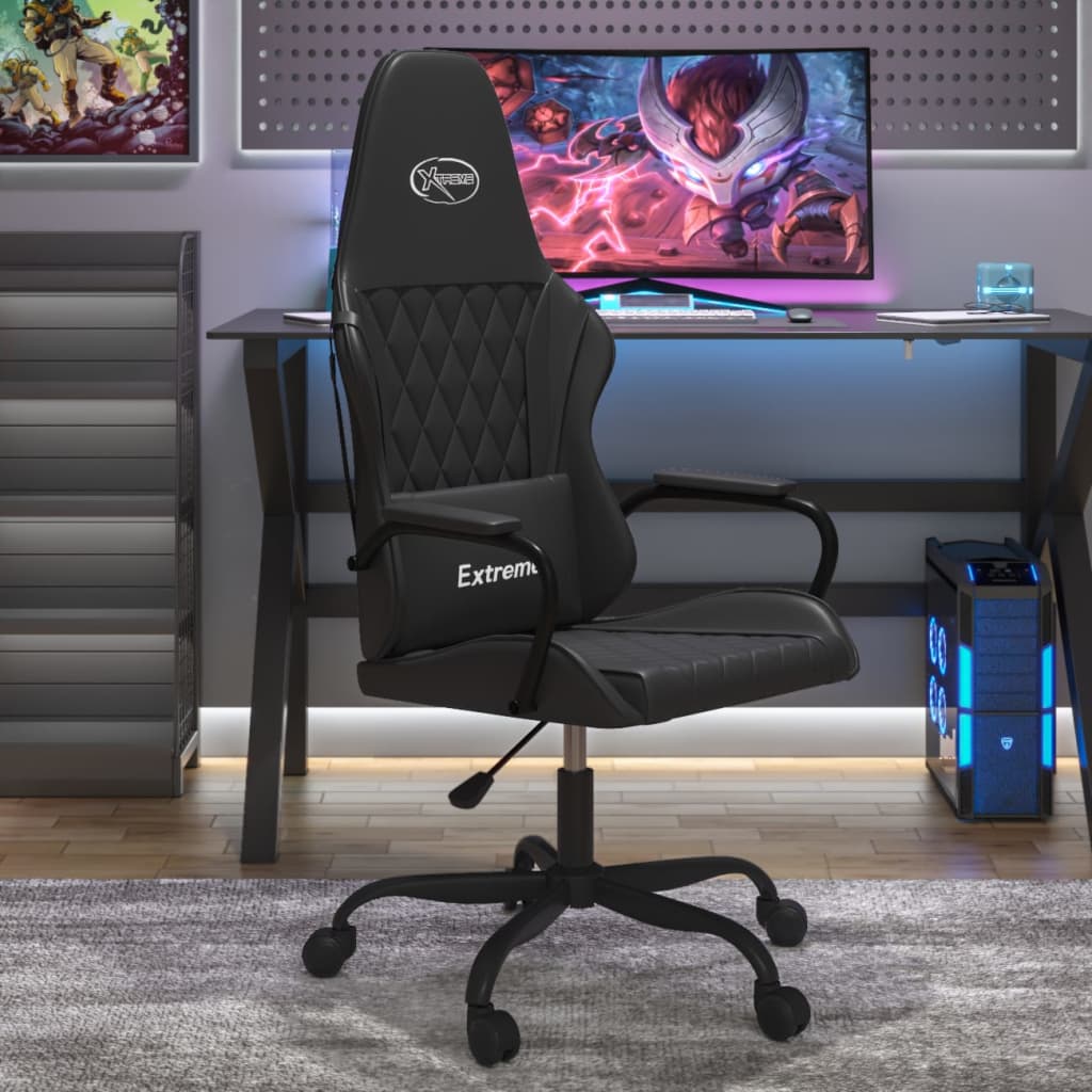 JUNG Vida Gaming-Stuhl Schwarz Kunstleder
