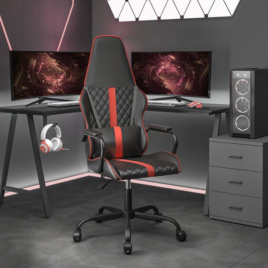 JUNG Vida Gaming-Stuhl Schwarz und Rot Kunstleder
