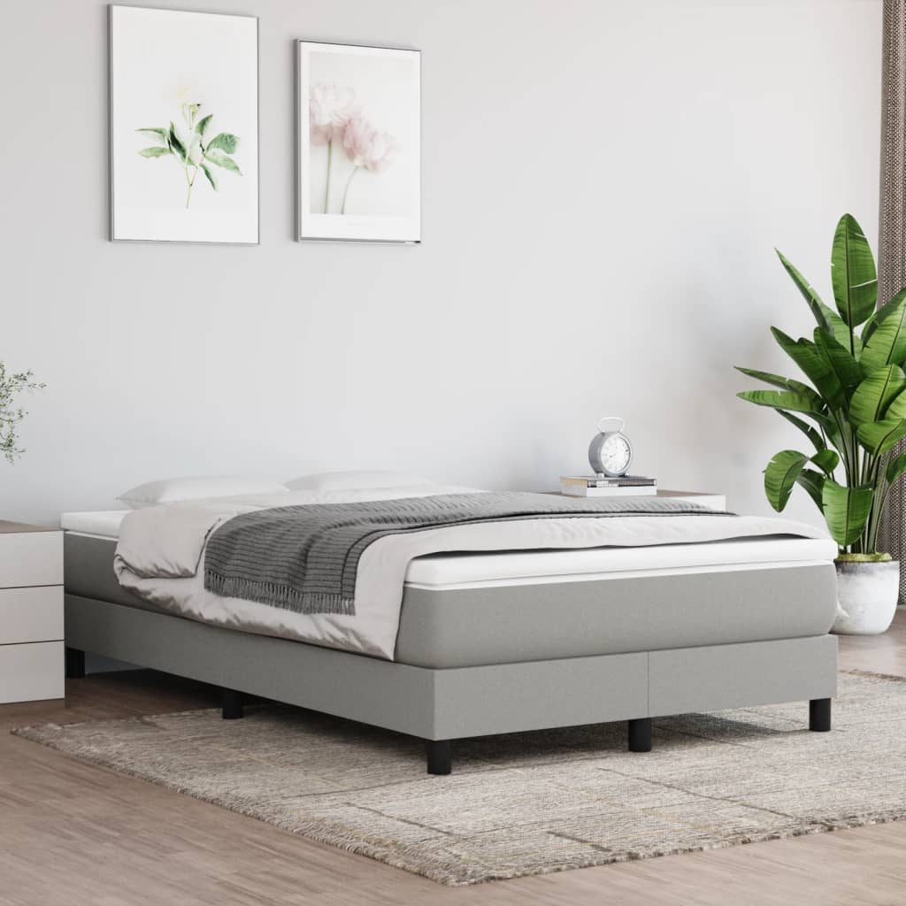 JUNG Vida Boxspringbettgestell Hellgrau 120x200 cm Stoff
