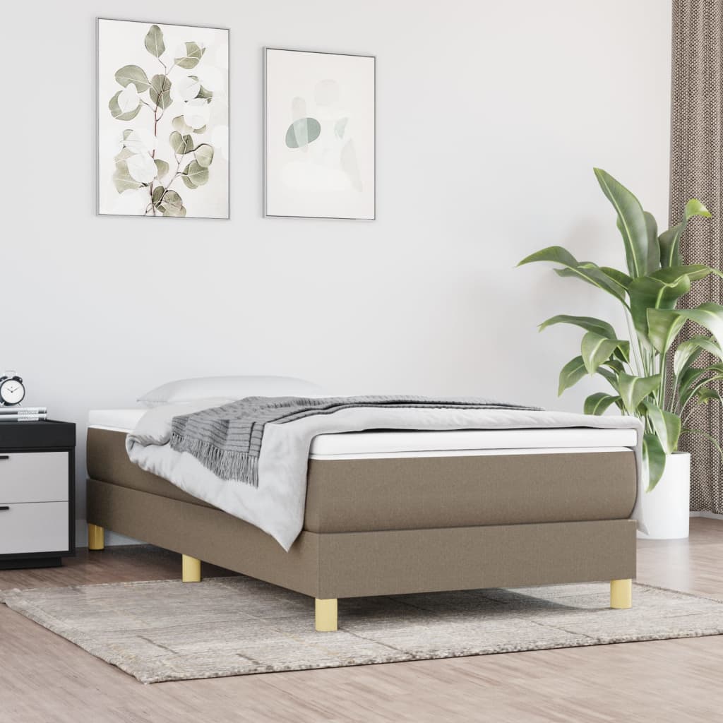 JUNG Vida Boxspringbettgestell Taupe 90x190 cm Stoff