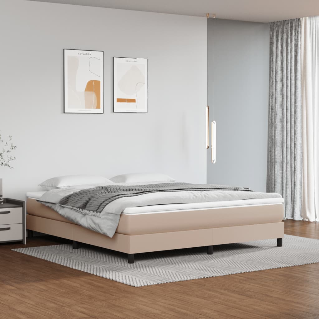 JUNG Vida Boxspringbettgestell Cappuccino-Braun 180x200 cm Kunstleder
