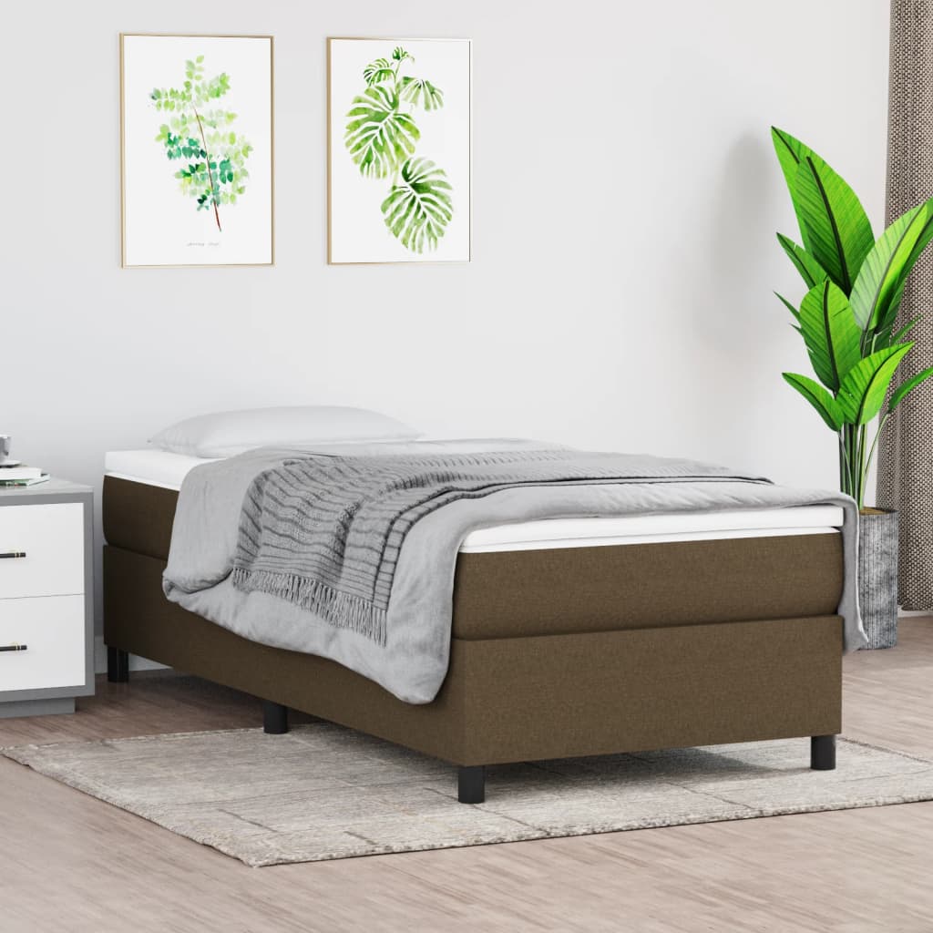 JUNG Vida Boxspringbettgestell Dunkelbraun 90x200 cm Stoff