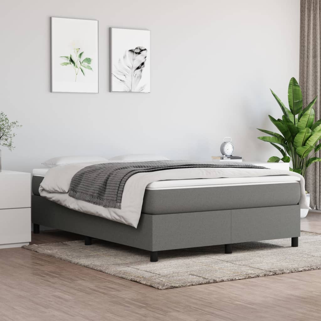 JUNG Vida Boxspringbettgestell Dunkelgrau 140x200 cm Stoff
